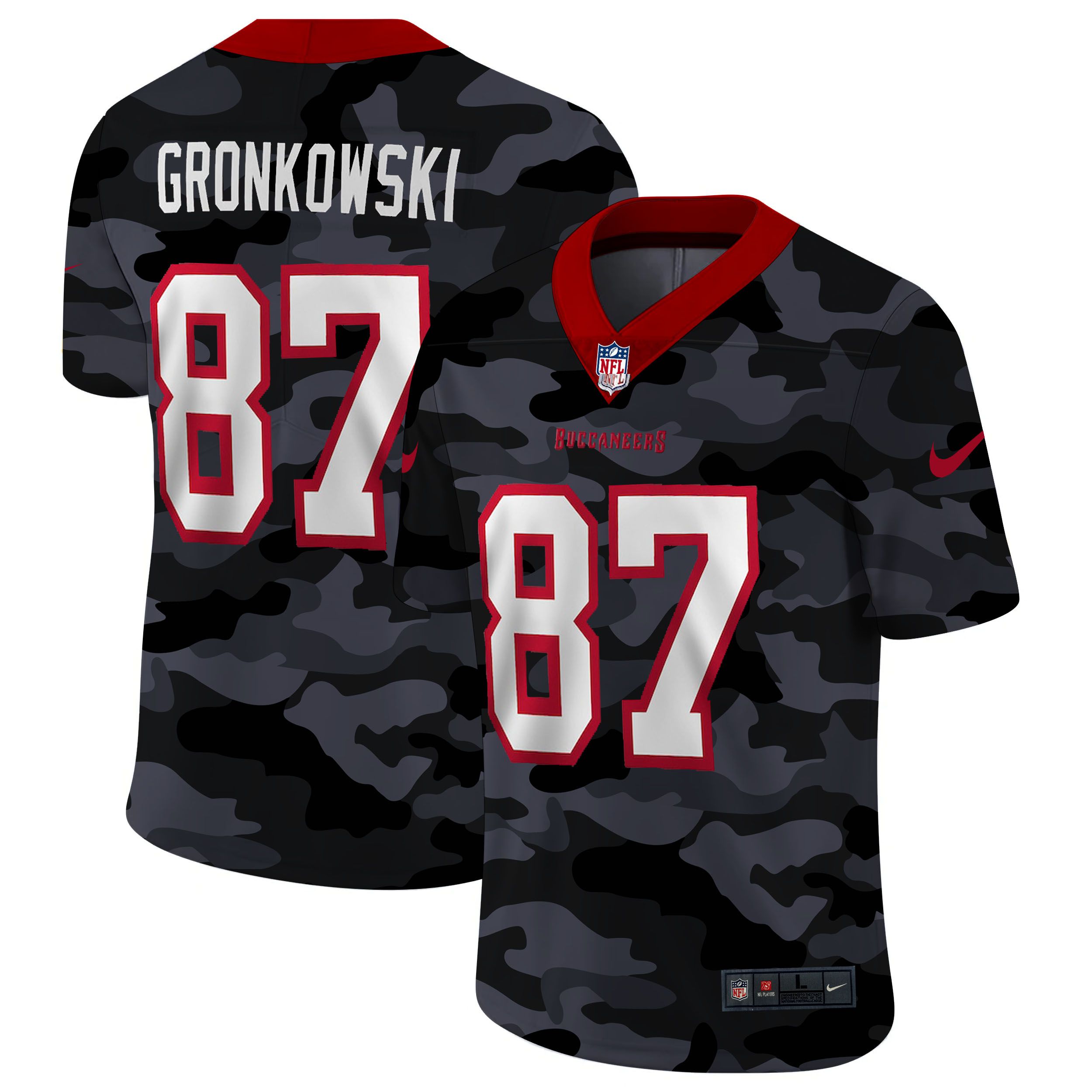 Men Tampa Bay Buccaneers #87 Gronkowski 2020 Nike Camo Salute to Service Limited NFL Jerseys->tampa bay buccaneers->NFL Jersey